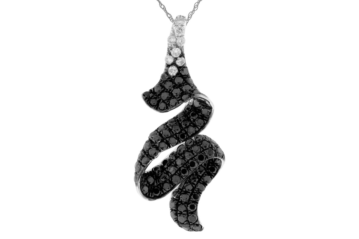 BLACK DIAMOND & DIA PENDANT