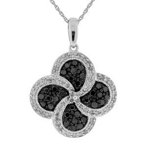 BLACK DIAMOND & DIA PENDANT