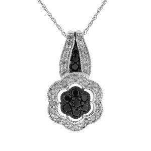 BLACK DIAMOND & DIA NECKLACE