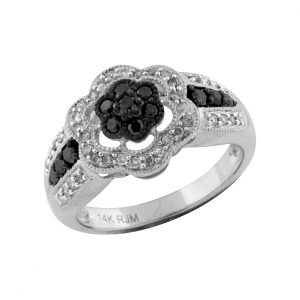BLACK DIAMOND & DIAMOND RING