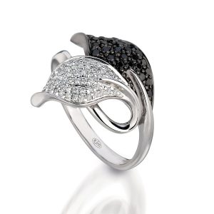 BLACK DIAMOND & DIAMOND RING