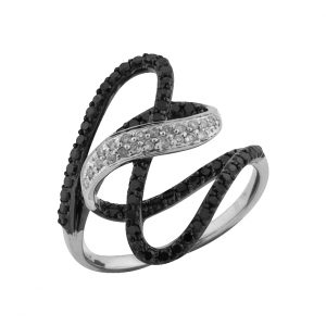 BLACK DIAMOND & DIAMOND RING