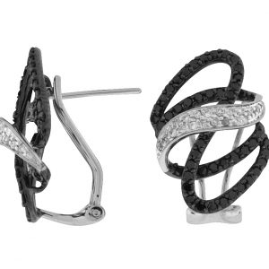 DIAMOND &BLACK DIAMOND EARRING