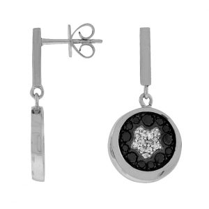DIAMOND &BLACK DIAMOND EARRING