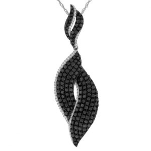BLACK DIAMOND & DIA PENDANT