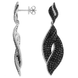 DIAMOND &BLACK DIAMOND EARRING