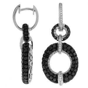 DIAMOND &BLACK DIAMOND EARRING
