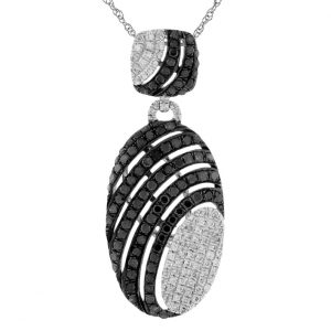 DIAMOND &BLACK DIAMOND PENDANT