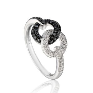 BLACK DIAMOND & DIAMOND RING