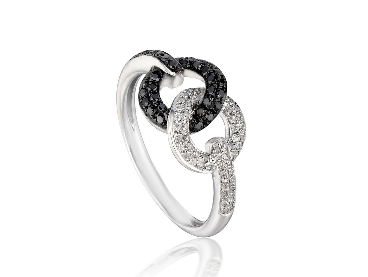 BLACK DIAMOND & DIAMOND RING