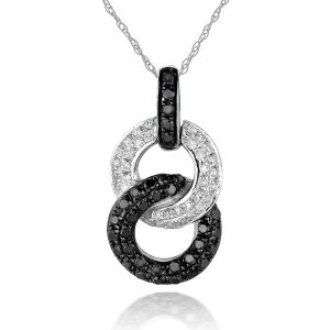 BLACK DIAMOND & DIA PENDANT