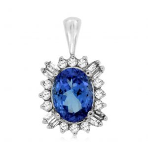 TANZANITE & DIAMOND PENDANT