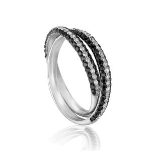 BLACK DIAMOND & DIAMOND RING