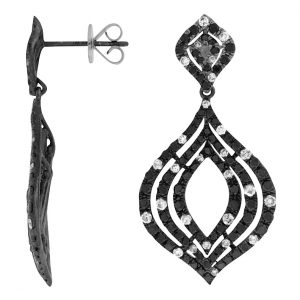 DIAMOND &BLACK DIAMOND EARRING