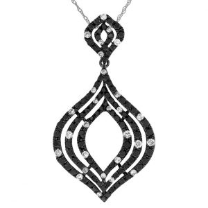 BLACK DIAMOND & DIA PENDANT