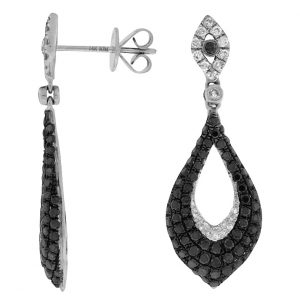 DIAMOND &BLACK DIAMOND EARRING