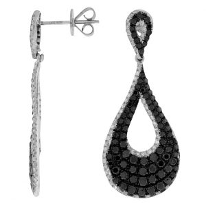 DIAMOND &BLACK DIAMOND EARRING
