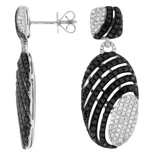 DIAMOND &BLACK DIAMOND EARRING