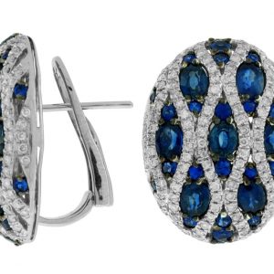 SAPPHIRE & DIAMOND EARRING