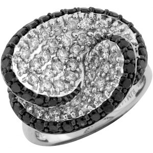 BLACK DIAMOND & DIAMOND RING
