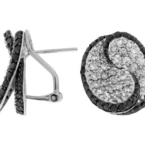 BLACK DIAMOND & DIA EARRING