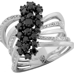 BLACK DIAMOND & DIAMOND RING