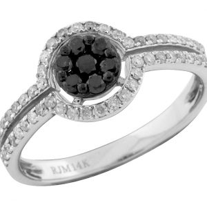BLACK DIAMOND & DIAMOND RING
