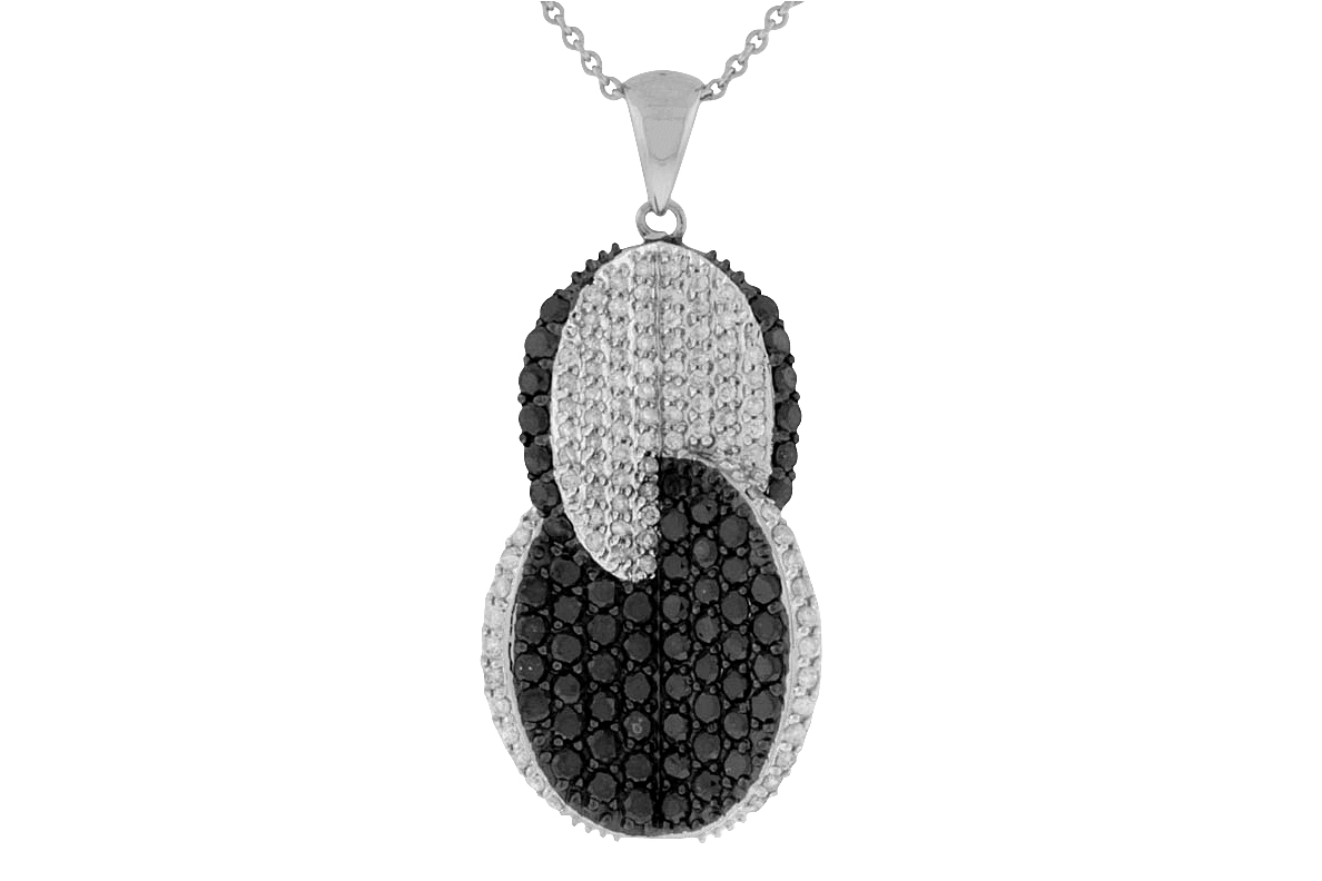 BLACK DIAMOND & DIA PENDANT