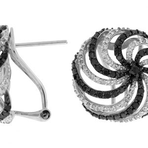 DIAMOND &BLACK DIAMOND EARRING