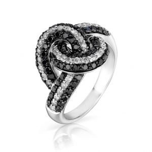 BLACK DIAMOND & DIAMOND RING