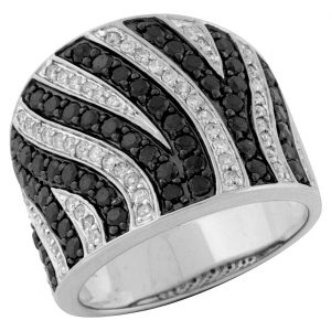 BLACK DIAMOND & DIAMOND RING