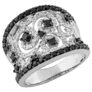 BLACK DIAMOND & DIAMOND RING