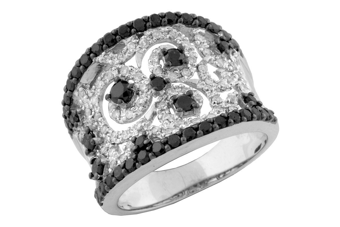 BLACK DIAMOND & DIAMOND RING