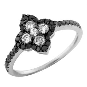 BLACK DIAMOND & DIAMOND RING