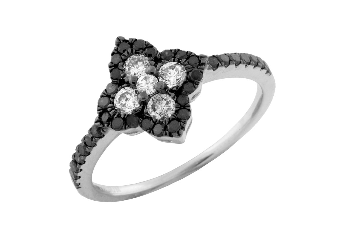 BLACK DIAMOND & DIAMOND RING