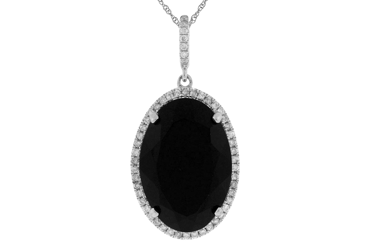 DIAMOND & BLACK ONYX PENDANT