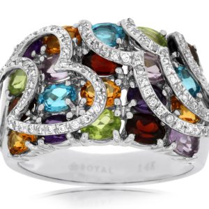 DIAMOND & SEMI PRECIOUS RING