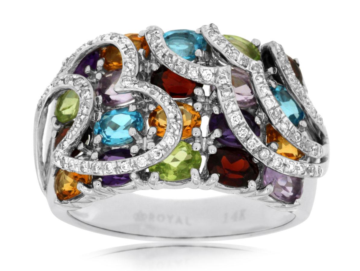 DIAMOND & SEMI PRECIOUS RING