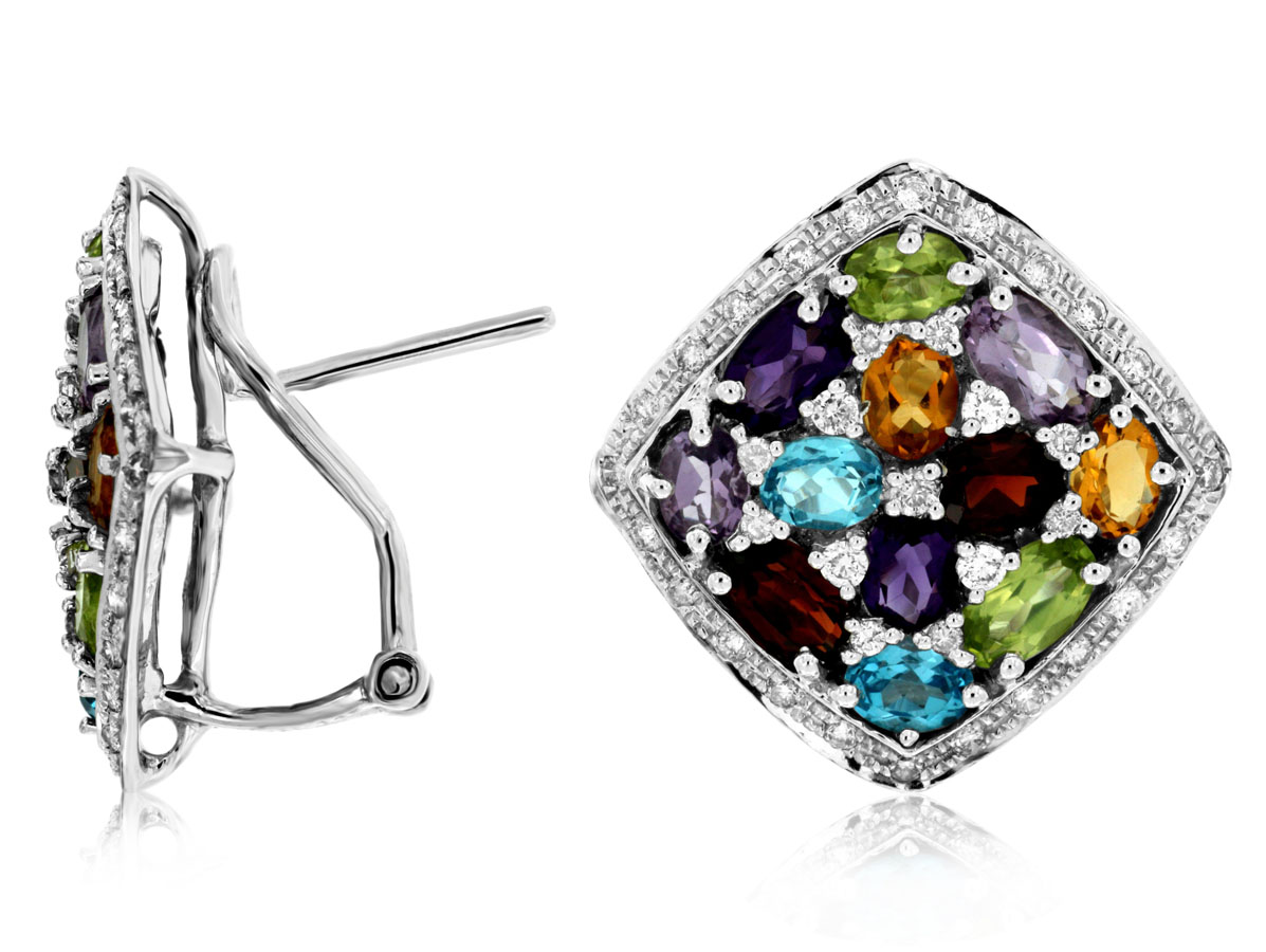 DIAMOND & SEMI PRECIOUS EARRNG