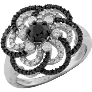 BLACK DIAMOND & DIAMOND RING