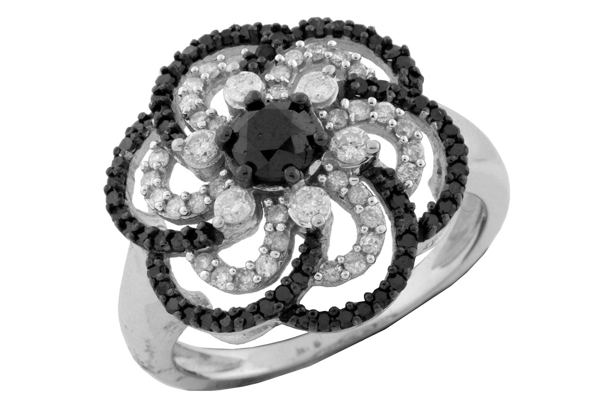 BLACK DIAMOND & DIAMOND RING