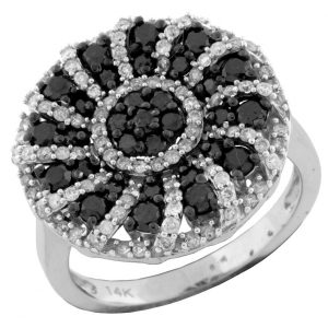 BLACK DIAMOND & DIAMOND RING