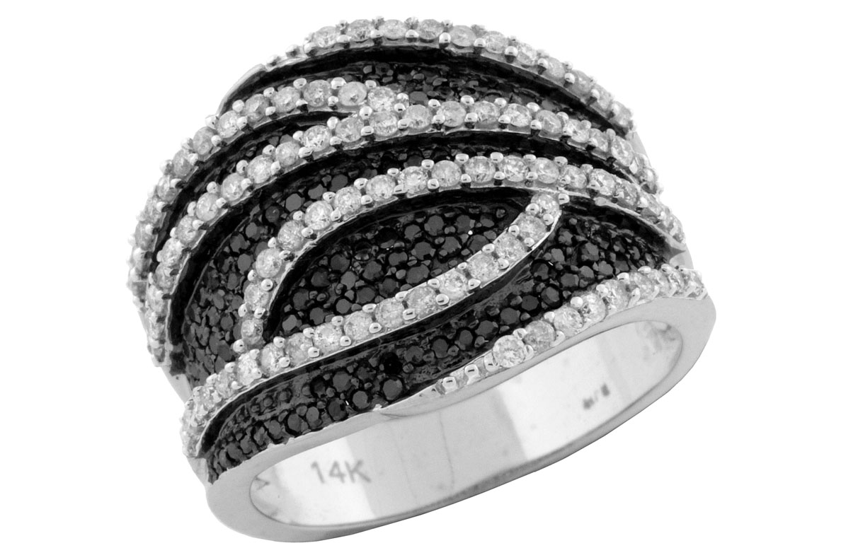BLACK DIAMOND & DIAMOND RING