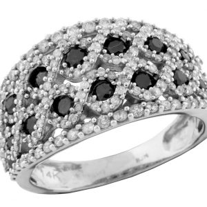 BLACK DIAMOND & DIAMOND RING