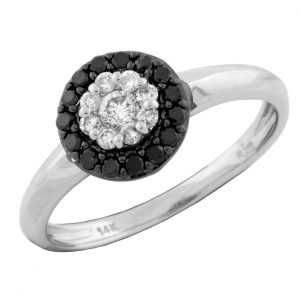 BLACK DIAMOND & DIAMOND RING
