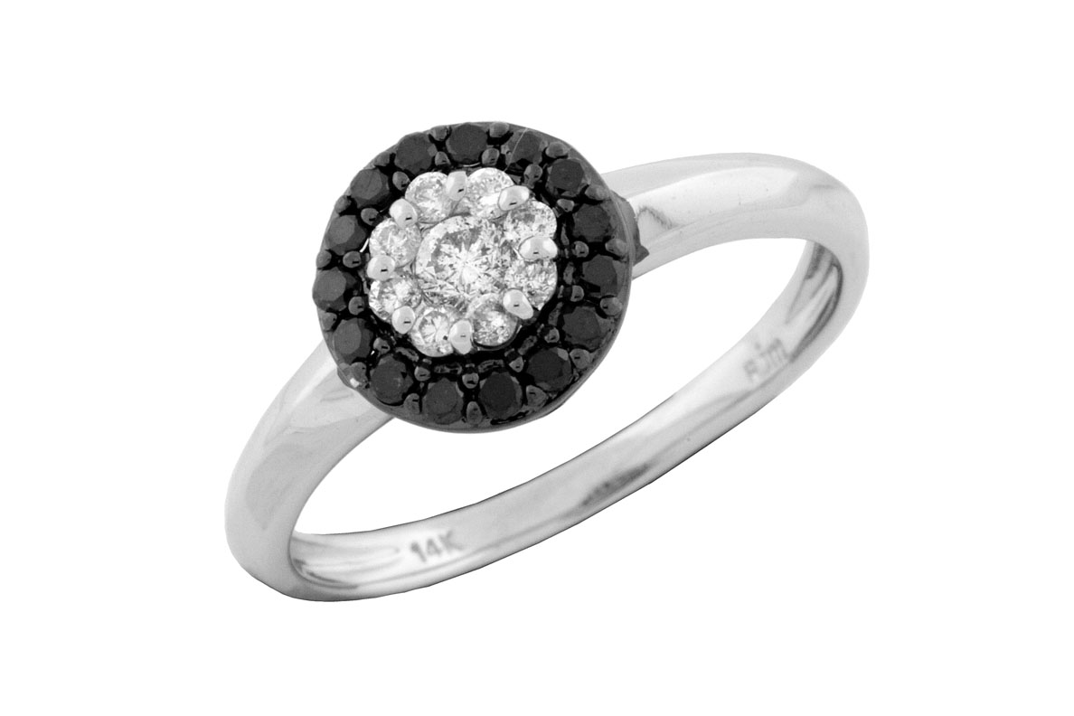 BLACK DIAMOND & DIAMOND RING