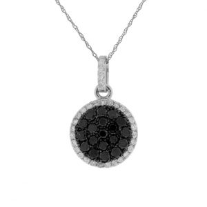 DIAMOND &BLACK DIAMOND PENDANT