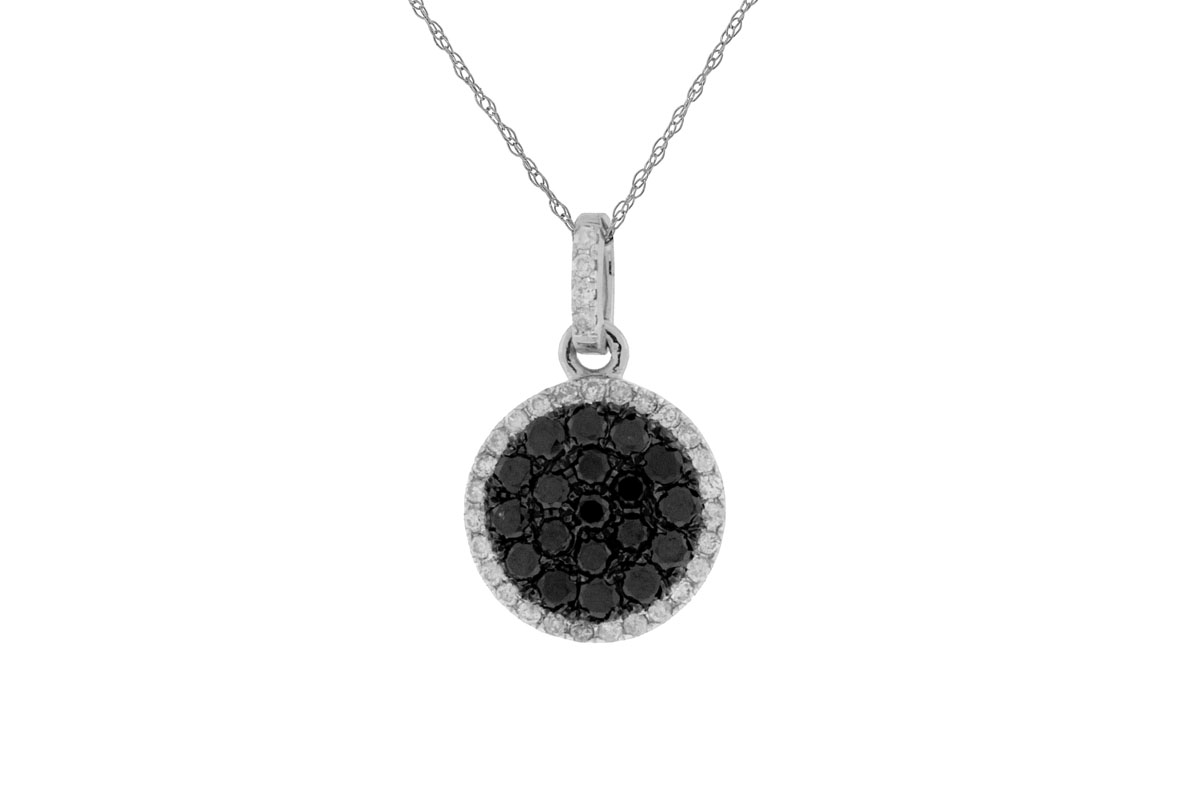 DIAMOND &BLACK DIAMOND PENDANT