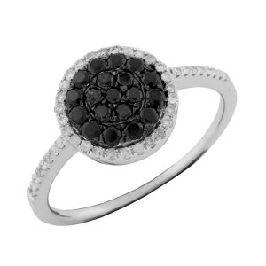 BLACK DIAMOND & DIAMOND RING