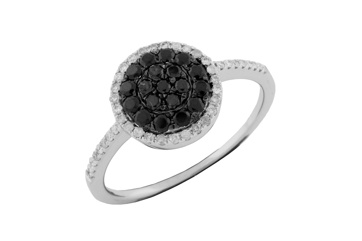 BLACK DIAMOND & DIAMOND RING